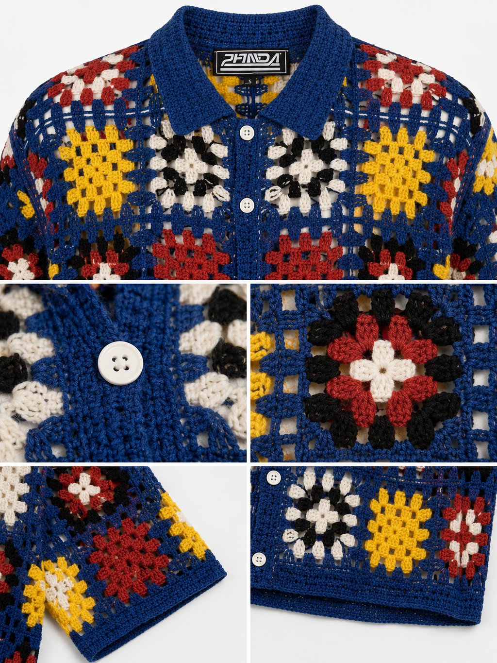 Granny Square Crochet Shirt