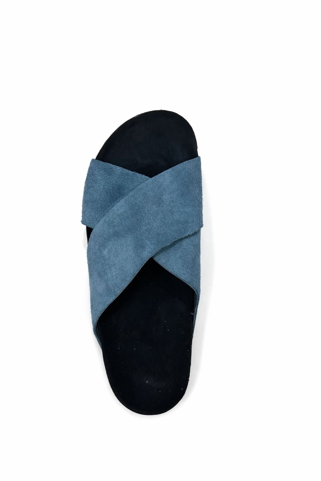 Suede Velcro Strap Sandal