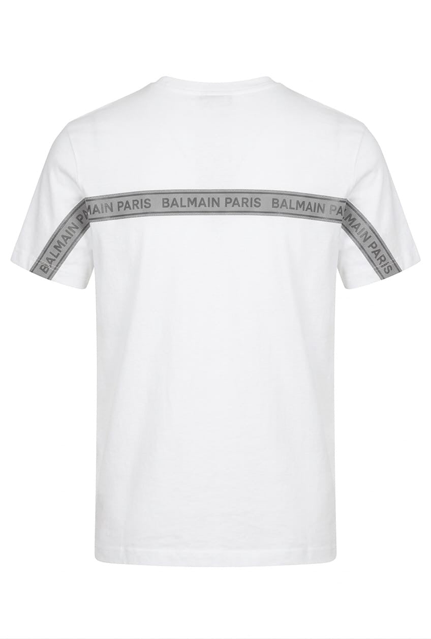 Men’s Premium Logo Tape T-Shirt – Bold Signature Design