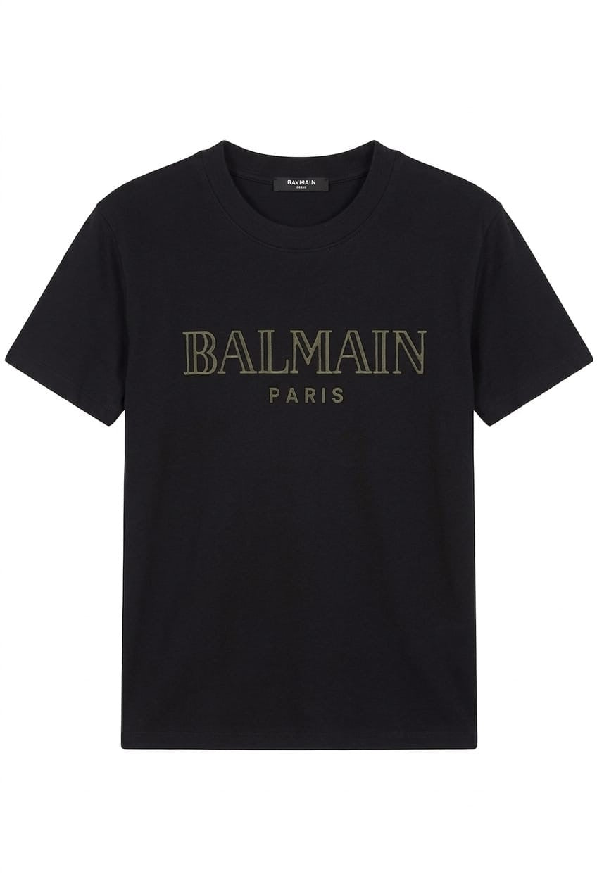 Men’s Premium Logo Tape T-Shirt – Bold Signature Design