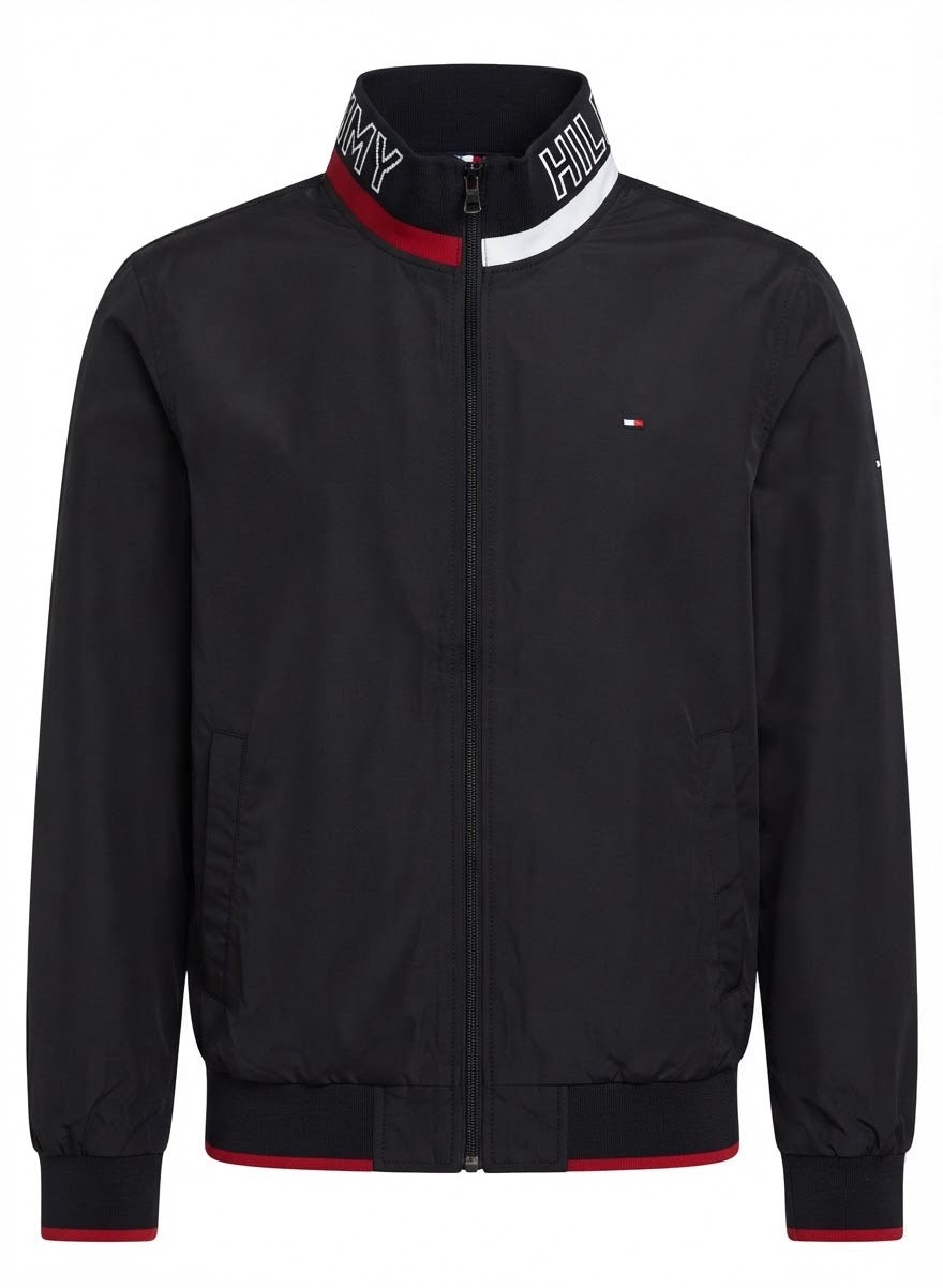 Men’s Classic High-Collar Zip-Up Jacket – Casual Sporty