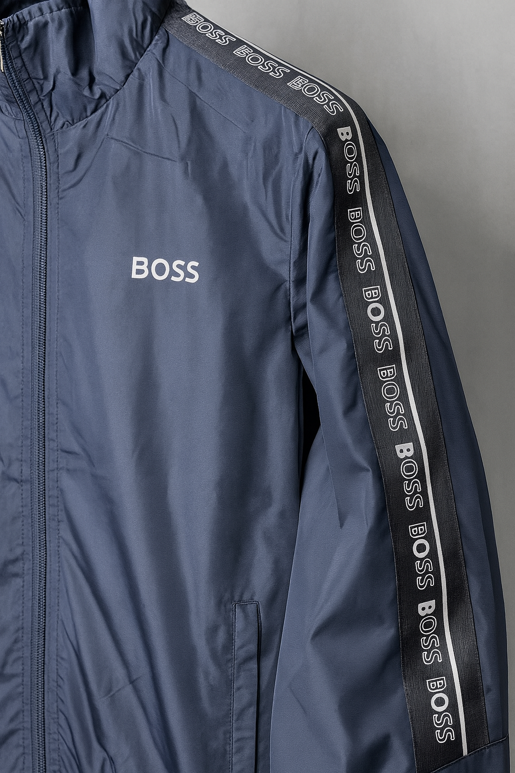 Men’s Lightweight Track Jacket with Side Logo Tape