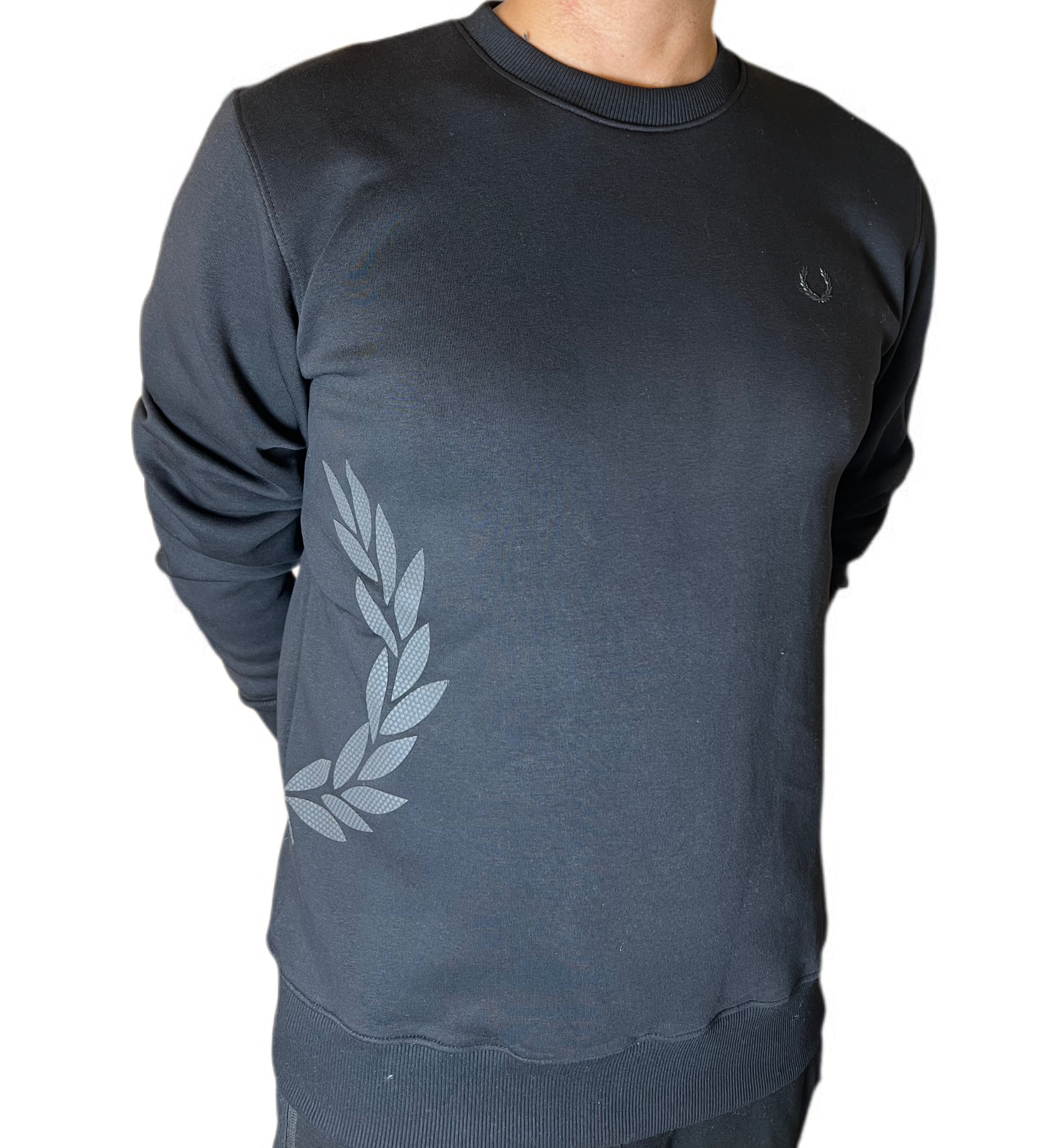 Men’s Crewneck Sweatshirt – Minimal Laurel Edition