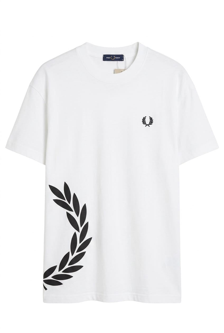 Premium Laurel Side Print T-Shirt – Statement Minimal