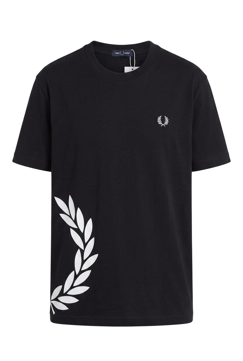 Premium Laurel Side Print T-Shirt – Statement Minimal
