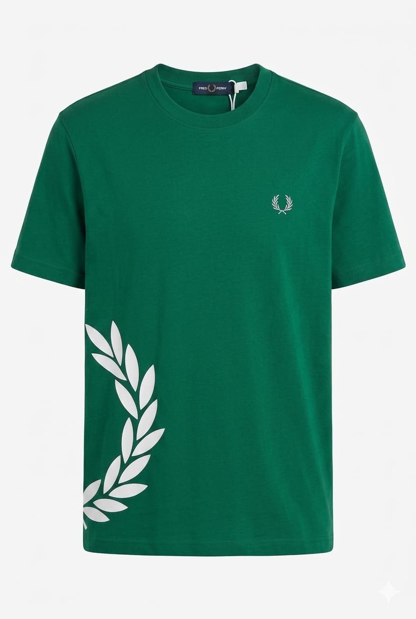 Premium Laurel Side Print T-Shirt – Statement Minimal