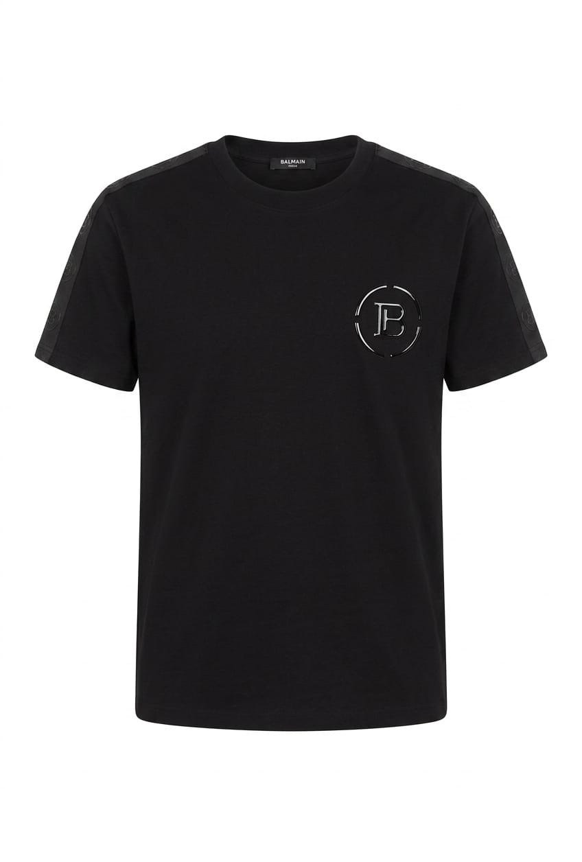 Premium B Logo T-Shirt with Shoulder Detail – Luxury Minimal