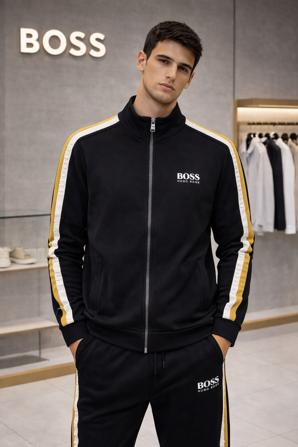 Men’s Slim Fit Tracksuit Set – Premium Sport Style