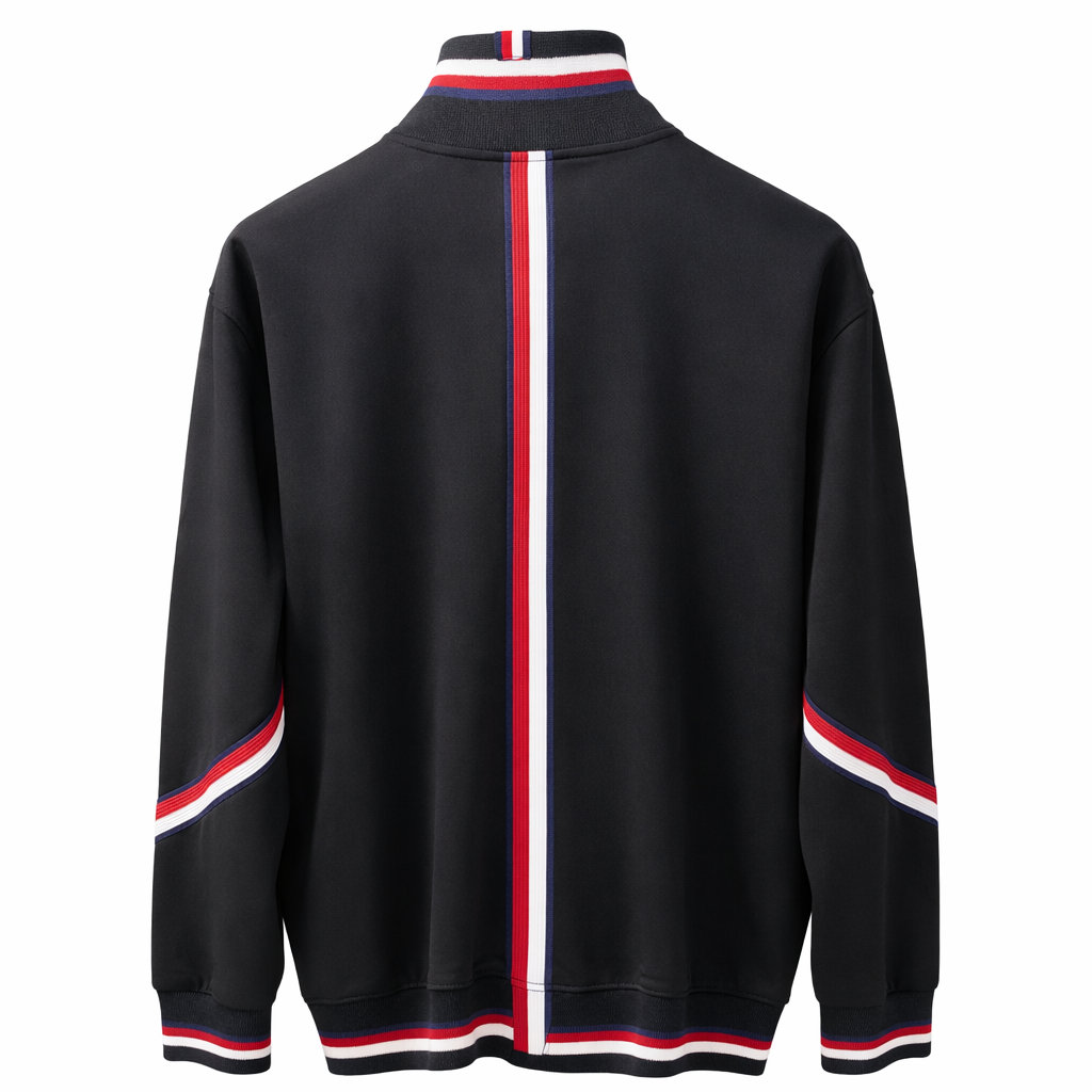 Premium Striped Tracksuit Set – Black Edition