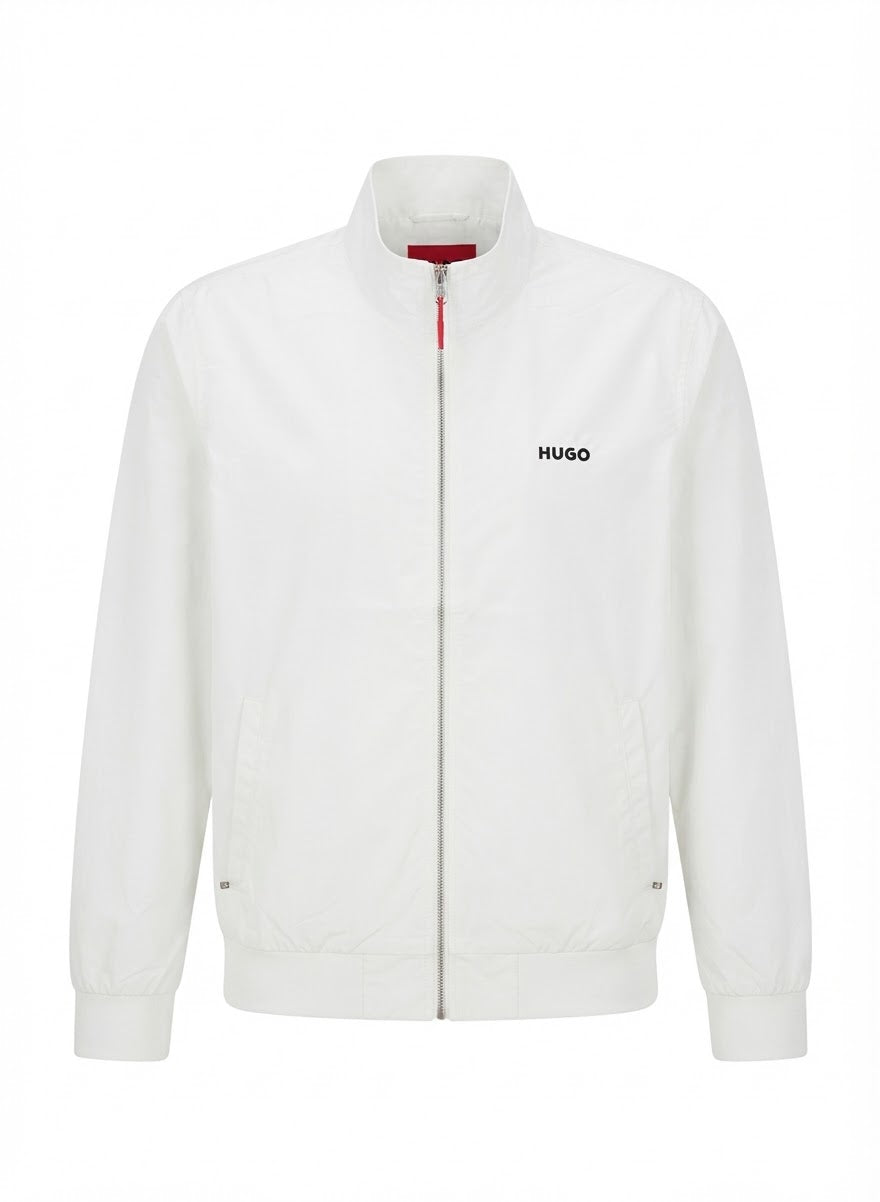 Men's Lightweight Zip-Up Bomber Jacket with Stand Collar