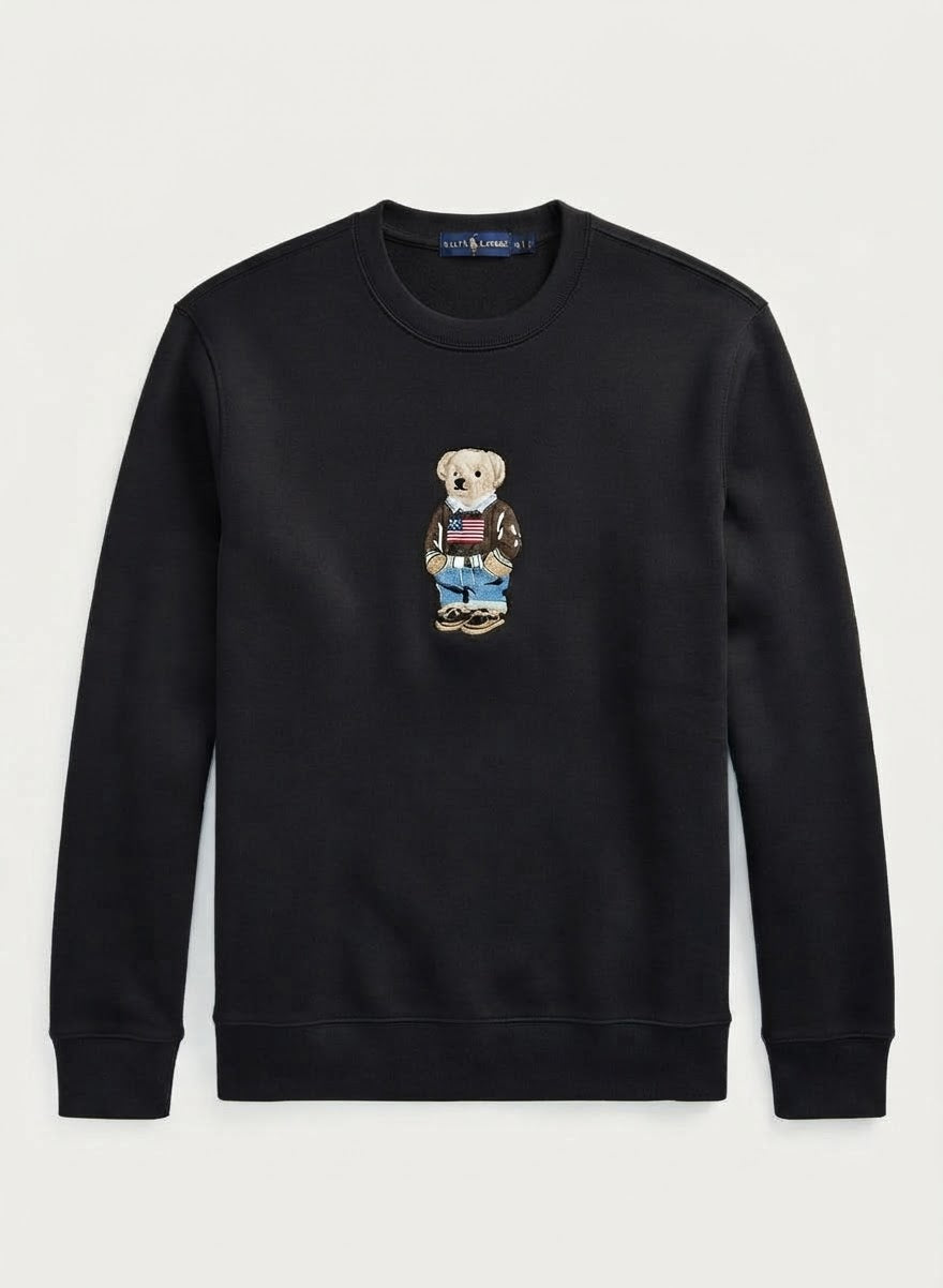 Classic Embroidered Bear Crewneck Sweatshirt