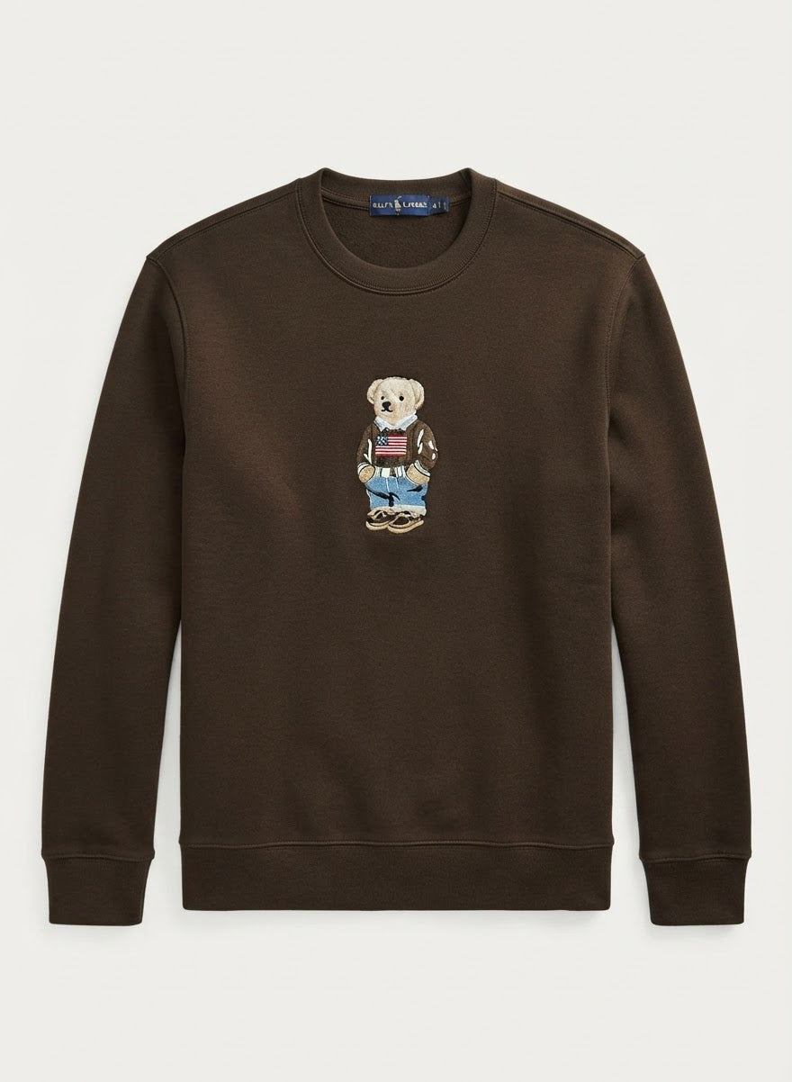 Classic Embroidered Bear Crewneck Sweatshirt