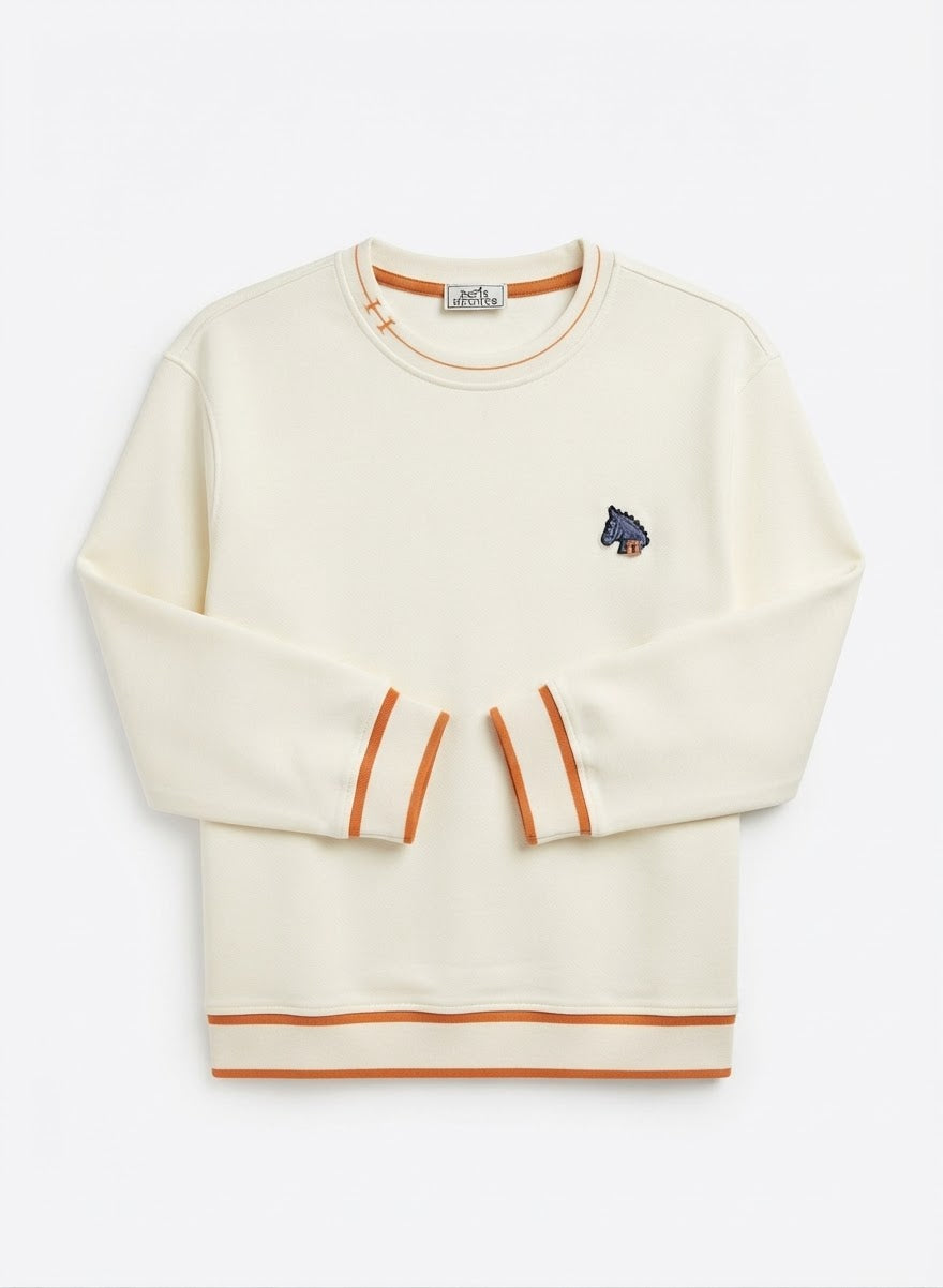 Men's Premium Crewneck Sweatshirt with Fine Embroidery