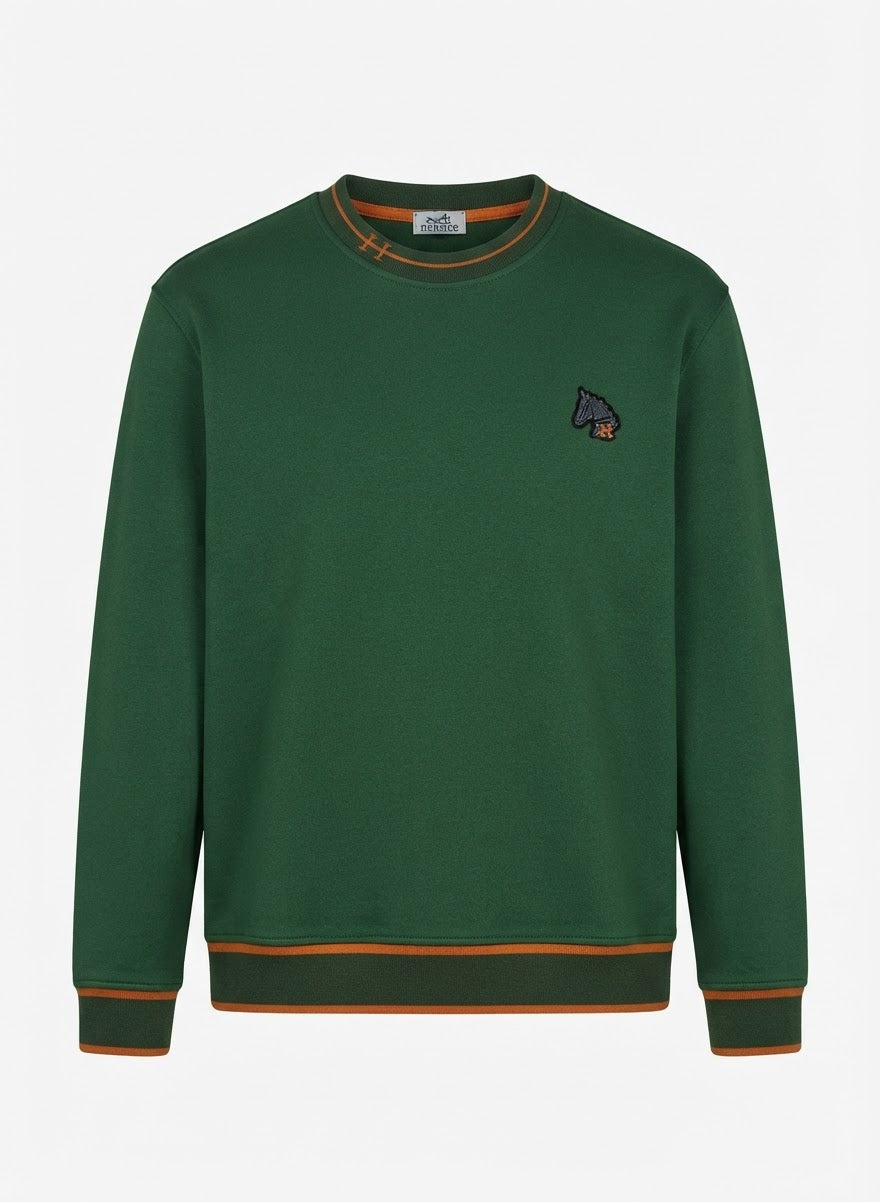 Men's Premium Crewneck Sweatshirt with Fine Embroidery