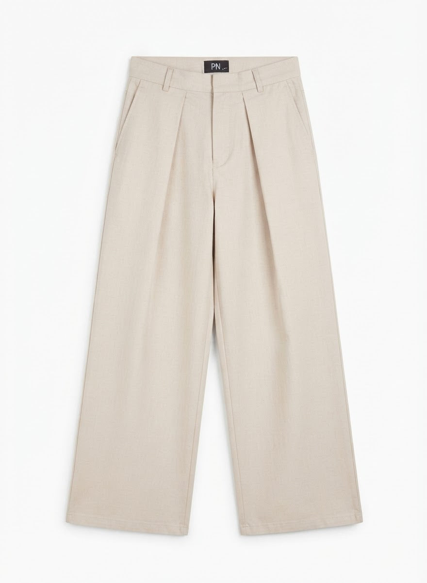 Tailored Pleated Wide-Leg Trousers – image 2
