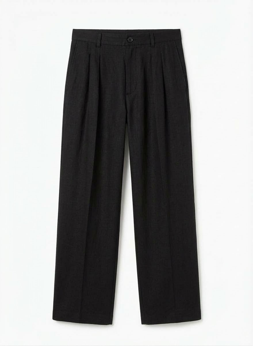 Relaxed Pleated Cotton Trousers – image 3