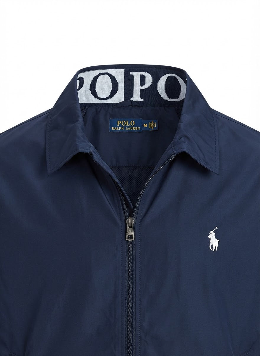 Men’s Lightweight Full-Zip Casual Jacket with Graphic Collar