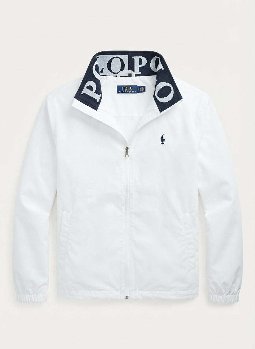 Men’s Lightweight Full-Zip Casual Jacket with Graphic Collar