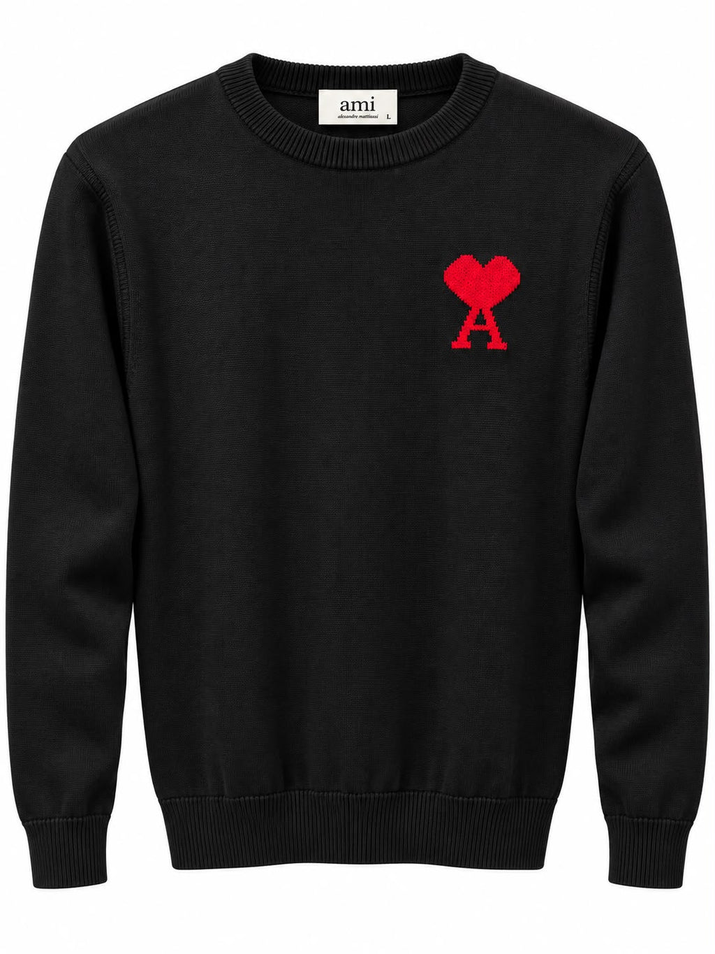 Classic Knit Sweatshirt with Heart Logo
