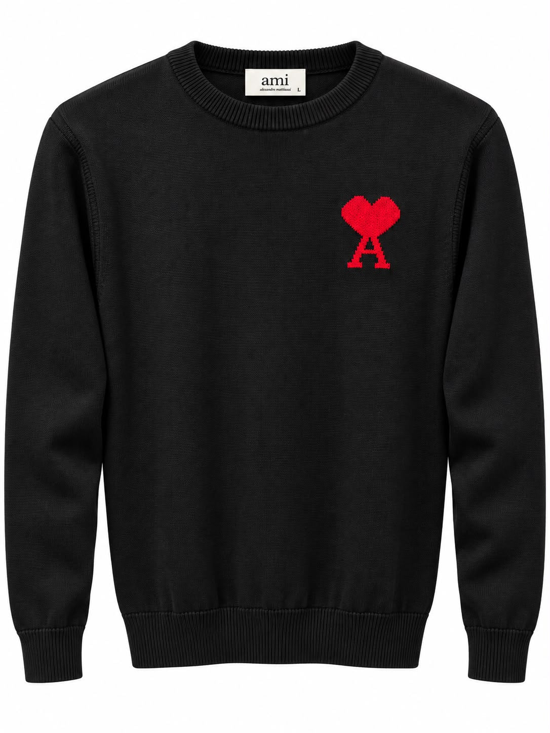 Classic Knit Sweatshirt with Heart Logo