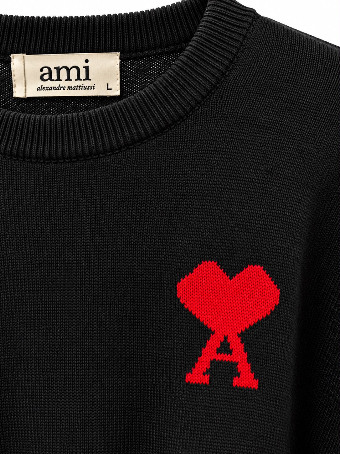 Classic Knit Sweatshirt with Heart Logo