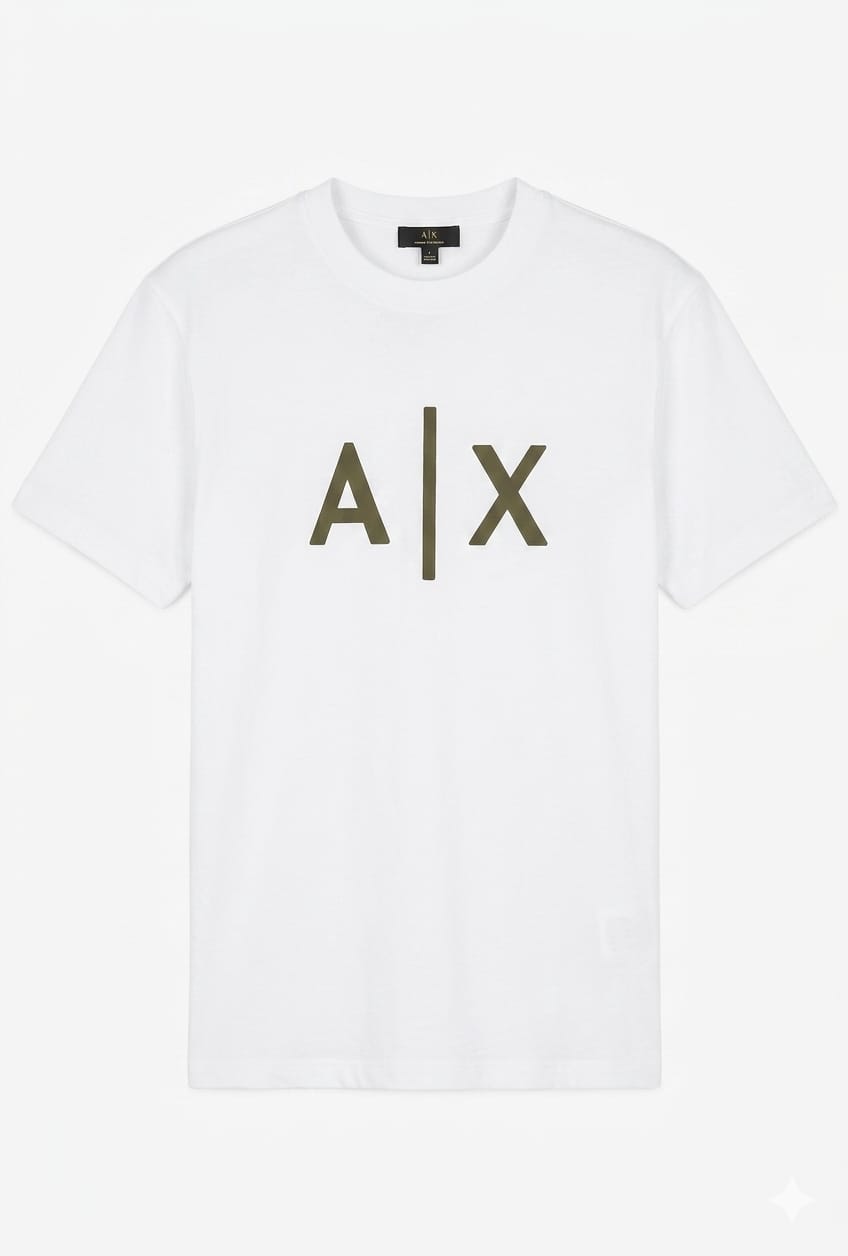 Men’s Premium Cotton T-Shirt – Minimal A|X Logo & Back Tape Detail