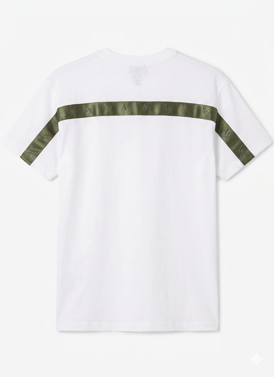 Men’s Premium Cotton T-Shirt – Minimal A|X Logo & Back Tape Detail