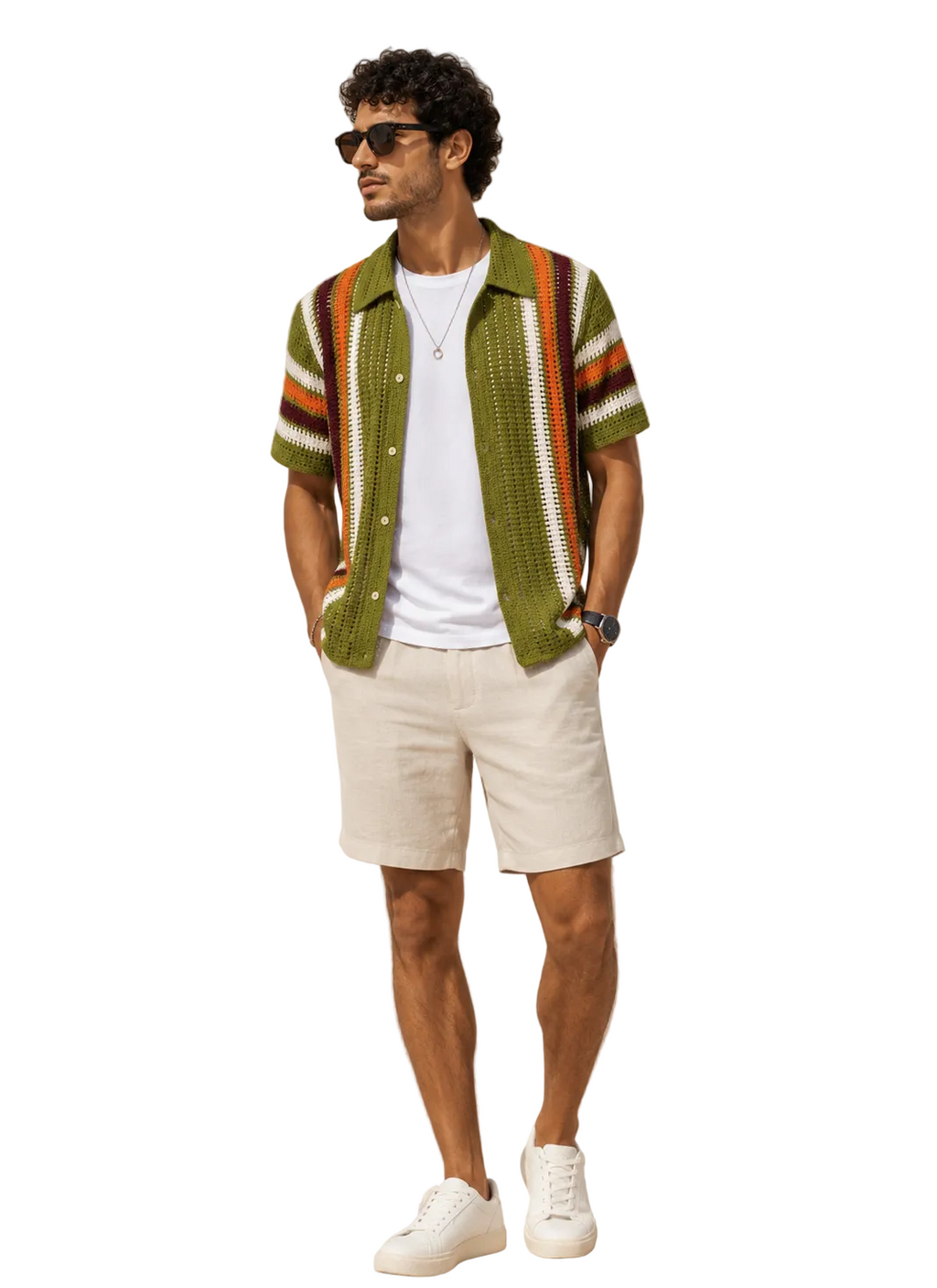 Retro Crochet Knit Shirt