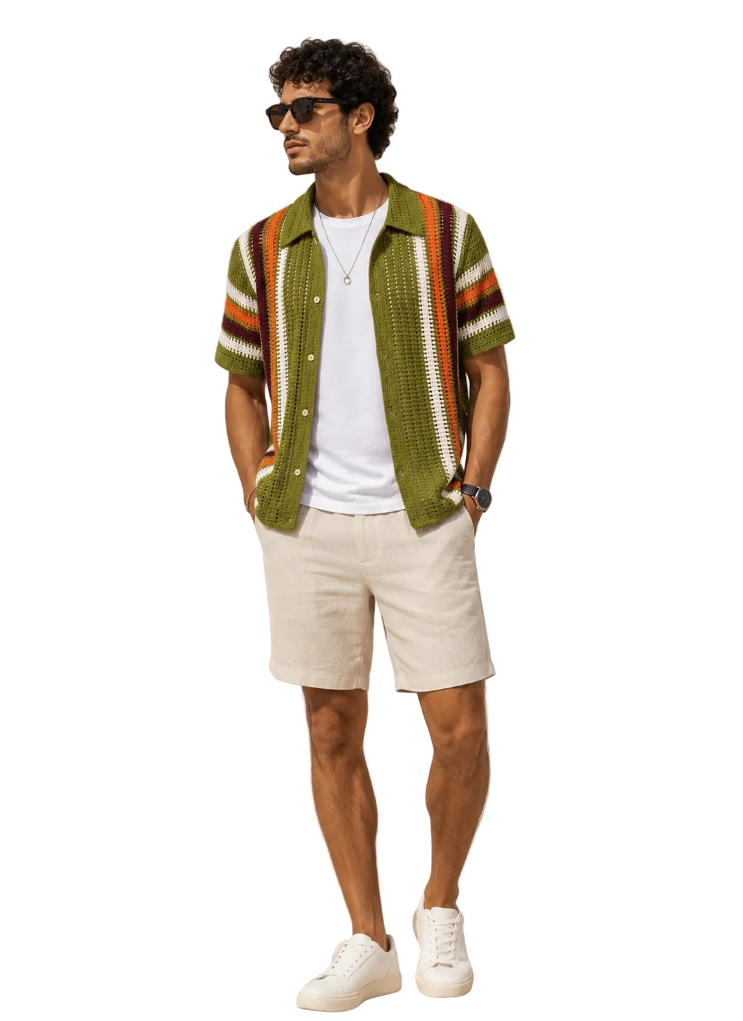 Retro Crochet Knit Shirt