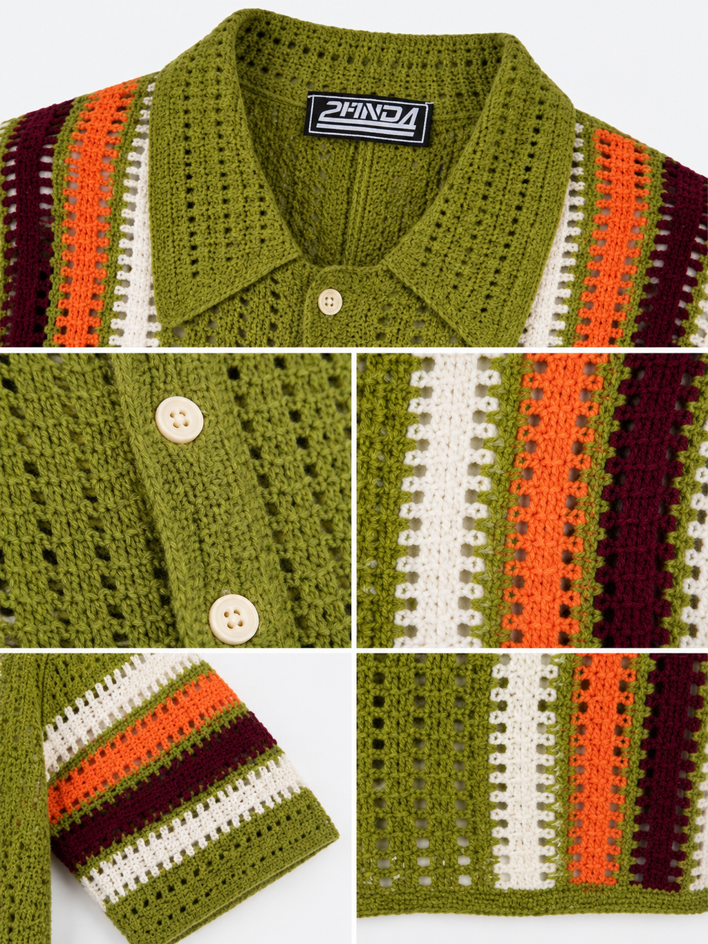 Retro Crochet Knit Shirt