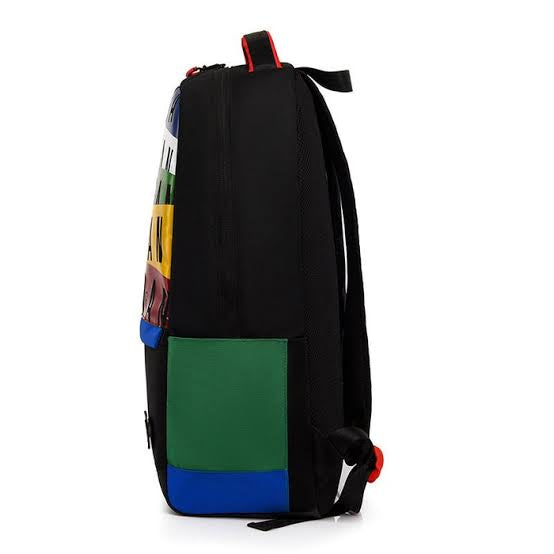 Sporty multi-color backpack