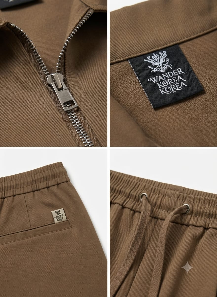 Casual Short-Sleeve Zip Set